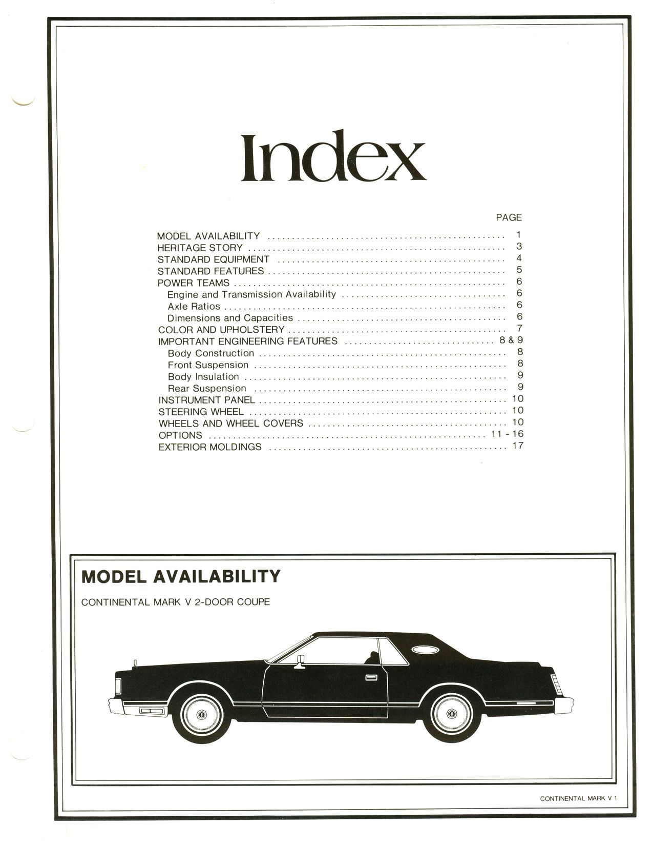 1977 Lincoln Continental Mark V Product Facts Book Page 32